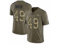 Men Nike Denver Broncos #49 Dennis Smith Limited Olive/Camo 2017 Salute to Service NFL Jersey