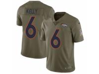 Men Nike Denver Broncos #6 Chad Kelly Limited Olive 2017 Salute to Service NFL Jersey