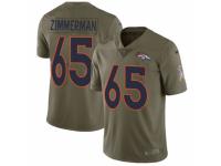 Men Nike Denver Broncos #65 Gary Zimmerman Limited Olive 2017 Salute to Service NFL Jersey