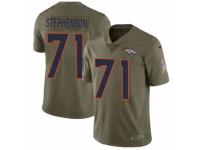 Men Nike Denver Broncos #71 Donald Stephenson Limited Olive 2017 Salute to Service NFL Jersey