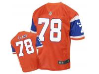 Men Nike Denver Broncos #78 Ryan Clady Game Orange Jersey