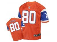 Men Nike Denver Broncos #80 James Casey Game Orange Jersey