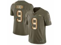 Men Nike Denver Broncos #9 Riley Dixon Limited Olive/Gold 2017 Salute to Service NFL Jersey