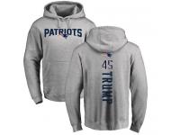 Men Nike Donald Trump Ash Backer - NFL New England Patriots #45 Pullover Hoodie