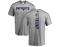 Men Nike Donald Trump Ash Backer - NFL New England Patriots #45 T-Shirt