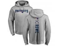 Men Nike Eric Rowe Ash Backer - NFL New England Patriots #25 Pullover Hoodie