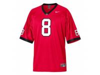 Men Nike Georgia Bulldogs #8 A.J. Green Red Authentic NCAA Jersey