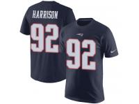 Men Nike James Harrison Navy Blue Rush Pride Name & Number - NFL New England Patriots #92 T-Shirt