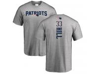 Men Nike Jeremy Hill Ash Backer - NFL New England Patriots #33 T-Shirt