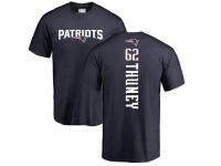 Men Nike Joe Thuney Navy Blue Backer - NFL New England Patriots #62 T-Shirt