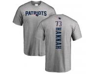 Men Nike John Hannah Ash Backer - NFL New England Patriots #73 T-Shirt