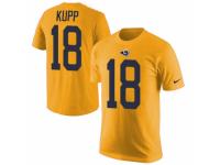 Men Nike Los Angeles Rams #18 Cooper Kupp Gold Rush Pride Name & Number T-Shirt