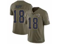 Men Nike Los Angeles Rams #18 Cooper Kupp Limited Olive 2017 Salute to Service NFL Jersey