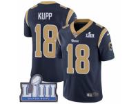 Men Nike Los Angeles Rams #18 Cooper Kupp Navy Blue Team Color Vapor Untouchable Limited Player Super Bowl LIII Bound NFL Jersey