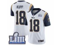 Men Nike Los Angeles Rams #18 Cooper Kupp White Vapor Untouchable Limited Player Super Bowl LIII Bound NFL Jersey