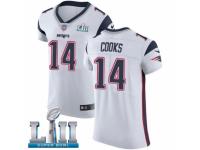 Men Nike New England Patriots #14 Brandin Cooks White Vapor Untouchable Elite Player Super Bowl LII NFL Jersey