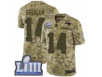 Men Nike New England Patriots #14 Steve Grogan Limited Camo 2018 Salute to Service Super Bowl LIII Bound NFL Jersey