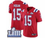 Men Nike New England Patriots #15 Chris Hogan Red Alternate Vapor Untouchable Limited Player Super Bowl LIII Bound NFL Jersey