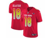 Men Nike New England Patriots #18 Matthew Slater Limited Red 2018 Pro Bowl NFL Jersey