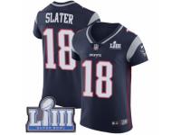 Men Nike New England Patriots #18 Matthew Slater Navy Blue Team Color Vapor Untouchable Elite Player Super Bowl LIII Bound NFL Jersey