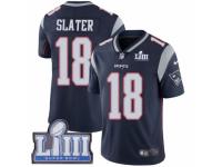 Men Nike New England Patriots #18 Matthew Slater Navy Blue Team Color Vapor Untouchable Limited Player Super Bowl LIII Bound NFL Jersey