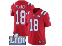 Men Nike New England Patriots #18 Matthew Slater Red Alternate Vapor Untouchable Limited Player Super Bowl LIII Bound NFL Jersey