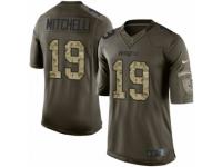 Men Nike New England Patriots #19 Malcolm Mitchell Limited Green Salute to Service NFL Jersey