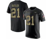 Men Nike New England Patriots #21 Malcolm Butler Black Camo Salute to Service T-Shirt