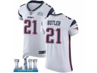 Men Nike New England Patriots #21 Malcolm Butler White Vapor Untouchable Elite Player Super Bowl LII NFL Jersey