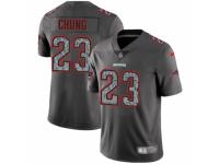 Men Nike New England Patriots #23 Patrick Chung Gray Static Vapor Untouchable Game NFL Jersey