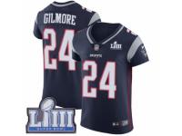 Men Nike New England Patriots #24 Stephon Gilmore Navy Blue Team Color Vapor Untouchable Elite Player Super Bowl LIII Bound NFL Jersey