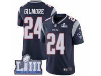 Men Nike New England Patriots #24 Stephon Gilmore Navy Blue Team Color Vapor Untouchable Limited Player Super Bowl LIII Bound NFL Jersey