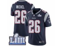 Men Nike New England Patriots #26 Sony Michel Navy Blue Team Color Vapor Untouchable Limited Player Super Bowl LIII Bound NFL Jersey