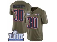 Men Nike New England Patriots #30 Jason McCourty Limited Olive 2017 Salute to Service Super Bowl LIII Bound NFL Jersey