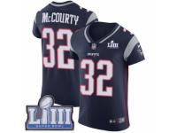 Men Nike New England Patriots #32 Devin McCourty Navy Blue Team Color Vapor Untouchable Elite Player Super Bowl LIII Bound NFL Jersey