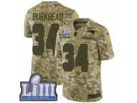 Men Nike New England Patriots #34 Rex Burkhead Limited Camo 2018 Salute to Service Super Bowl LIII Bound NFL Jersey