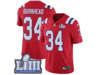 Men Nike New England Patriots #34 Rex Burkhead Red Alternate Vapor Untouchable Limited Player Super Bowl LIII Bound NFL Jersey