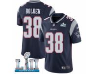 Men Nike New England Patriots #38 Brandon Bolden Navy Blue Team Color Vapor Untouchable Limited Player Super Bowl LII NFL Jersey