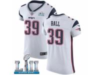 Men Nike New England Patriots #39 Montee Ball White Vapor Untouchable Elite Player Super Bowl LII NFL Jersey