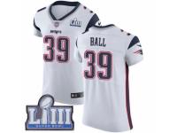 Men Nike New England Patriots #39 Montee Ball White Vapor Untouchable Elite Player Super Bowl LIII Bound NFL Jersey