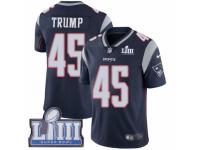 Men Nike New England Patriots #45 Donald Trump Navy Blue Team Color Vapor Untouchable Limited Player Super Bowl LIII Bound NFL Jersey