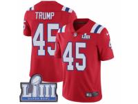 Men Nike New England Patriots #45 Donald Trump Red Alternate Vapor Untouchable Limited Player Super Bowl LIII Bound NFL Jersey