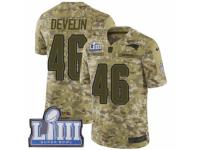 Men Nike New England Patriots #46 James Develin Limited Camo 2018 Salute to Service Super Bowl LIII Bound NFL Jersey