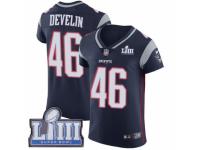 Men Nike New England Patriots #46 James Develin Navy Blue Team Color Vapor Untouchable Elite Player Super Bowl LIII Bound NFL Jersey