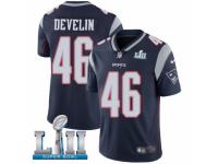 Men Nike New England Patriots #46 James Develin Navy Blue Team Color Vapor Untouchable Limited Player Super Bowl LII NFL Jersey