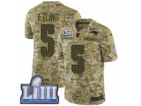 Men Nike New England Patriots #5 Danny Etling Limited Camo 2018 Salute to Service Super Bowl LIII Bound NFL Jersey