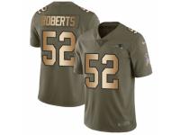 Men Nike New England Patriots #52 Elandon Roberts Limited Olive/Gold 2017 Salute to Service NFL Jersey