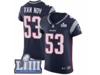 Men Nike New England Patriots #53 Kyle Van Noy Navy Blue Team Color Vapor Untouchable Elite Player Super Bowl LIII Bound NFL Jersey