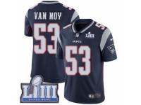 Men Nike New England Patriots #53 Kyle Van Noy Navy Blue Team Color Vapor Untouchable Limited Player Super Bowl LIII Bound NFL Jersey