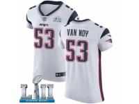 Men Nike New England Patriots #53 Kyle Van Noy White Vapor Untouchable Elite Player Super Bowl LII NFL Jersey